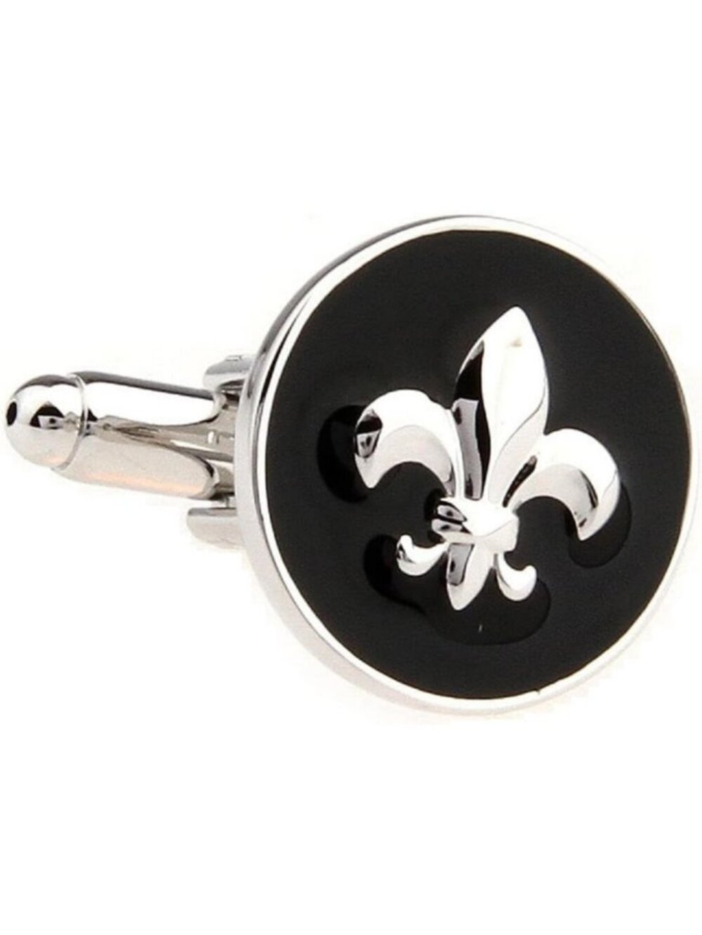 Elegant Fleur De Lis Cufflinks Set in Gift Box with Polishing Cloth - Perfect